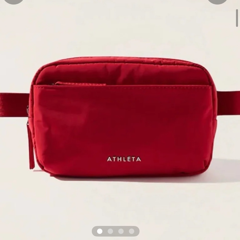 Athleta Bold Red All About Crossbody Belt Bag NWT